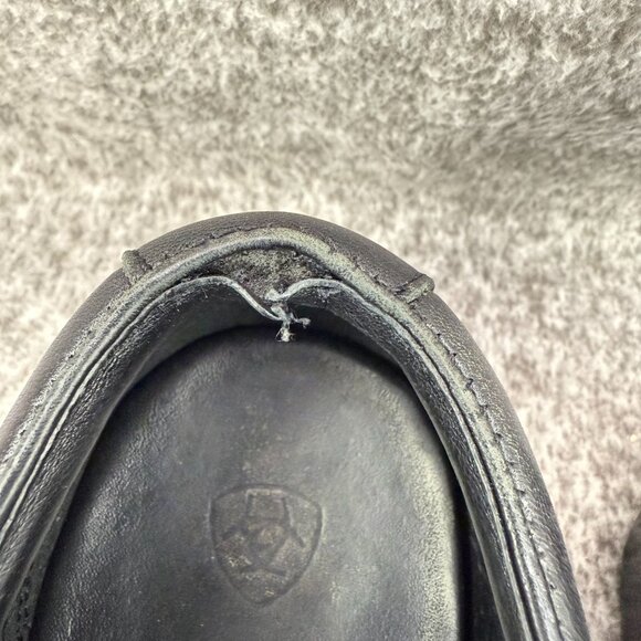✅ Womens 11B Ariat Sutter Black Leather Slip-On Clogs Heeled Comfort Work/Chore - Picture 2 of 12